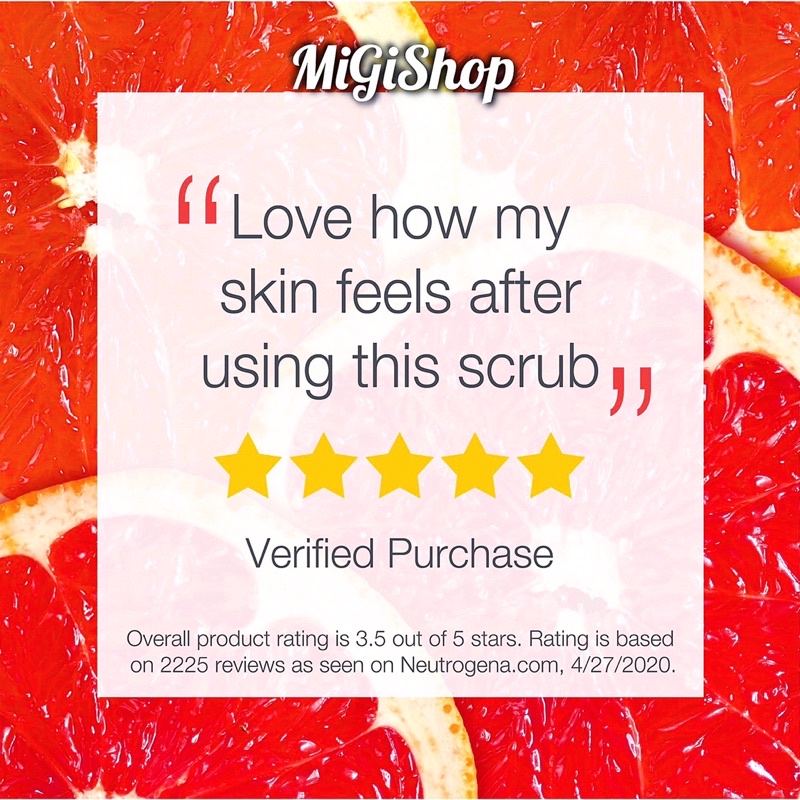 Sữa Rửa Mặt Có Hạt Neutrogen Pink Grapefruit Foaming Scrub