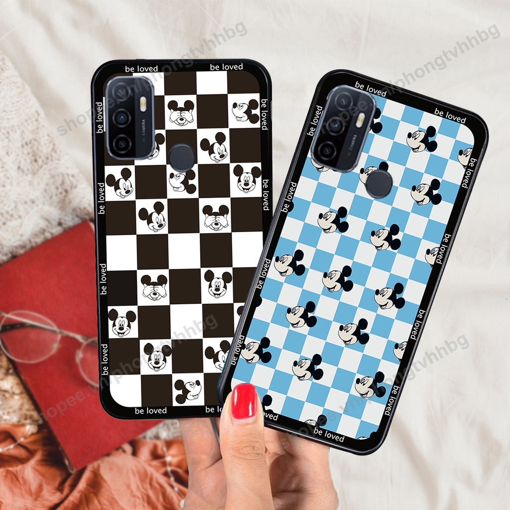 Ốp lưng Oppo A53  ốp họa tiết trái tim caro, chuột mikey thể thao cực đẹp cute cực bền bỉ