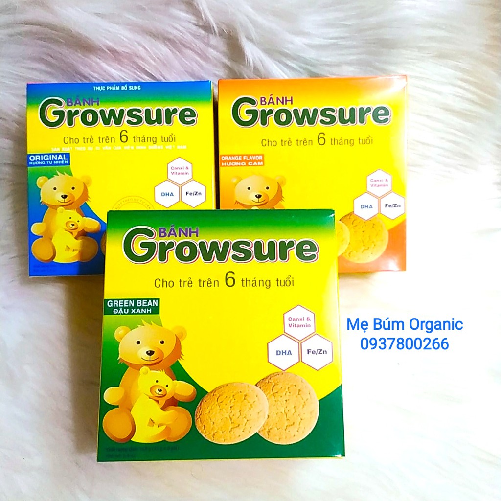 Bánh Ăn Dặm Growsure Bibica 168g. Cung cấp đầy đủ các vi khoáng chất dinh dưỡng cần thiết cho trẻ nhỏ.