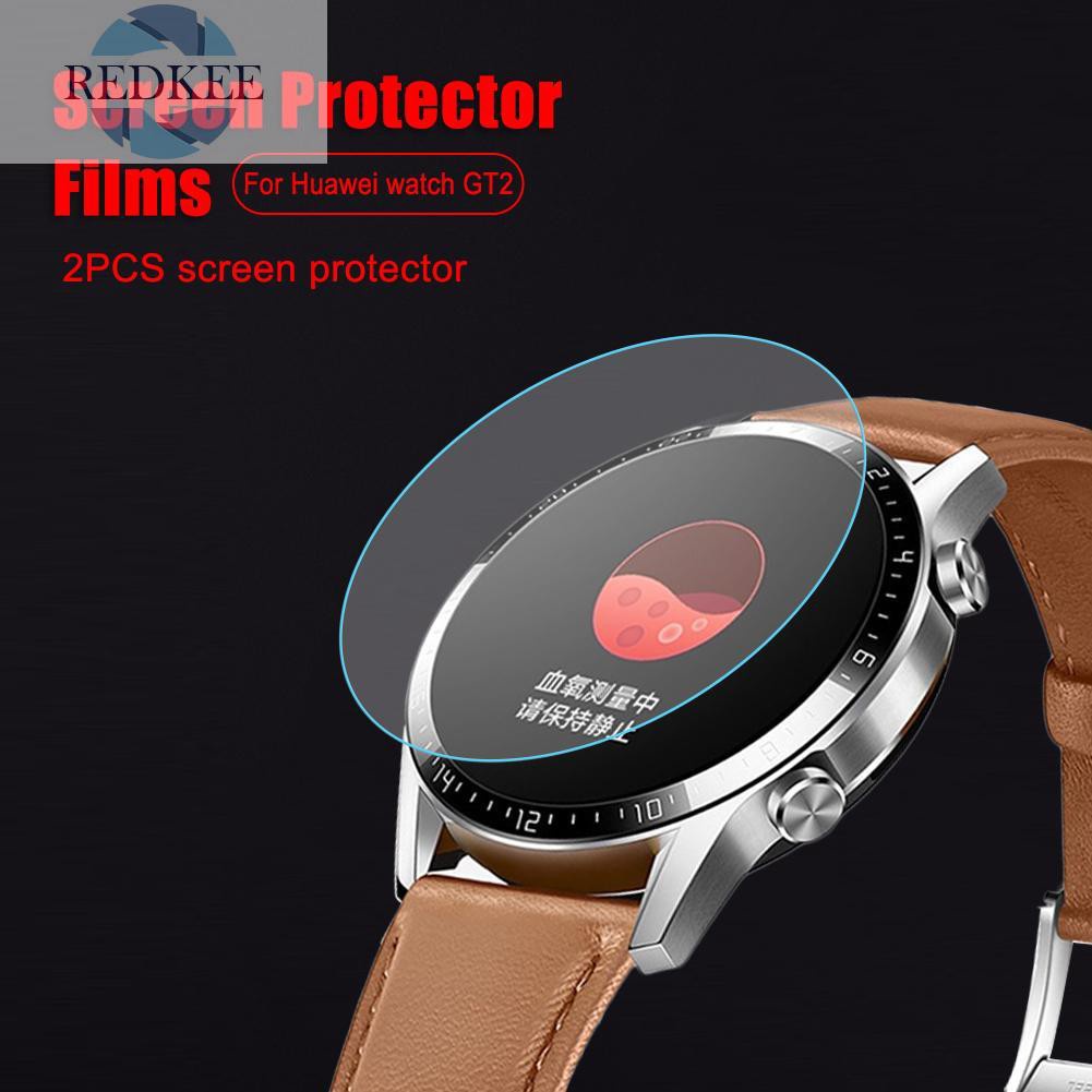 Redkee 2pcs 9H Clear Protective Film Full Screen Protector for Huawei Watch GT2