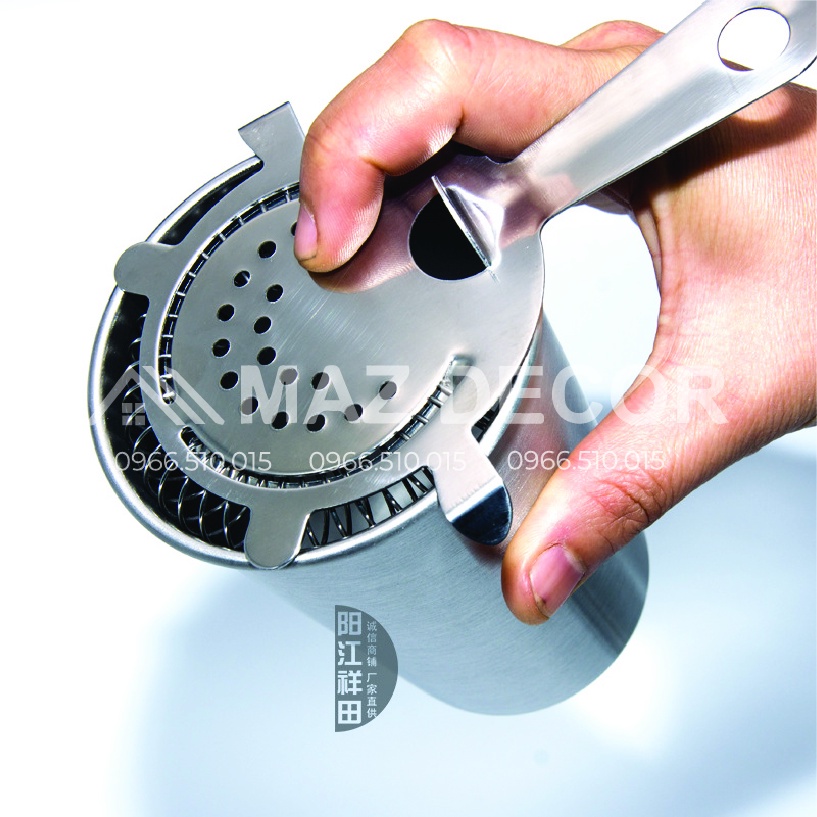 Dụng cụ chặn đá inox strainer /Chặn đá boston shaker đẹp giá rẻ