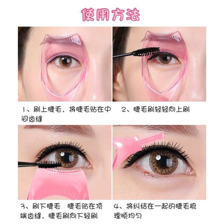 Cụ Hỗ Trợ Uốn Cong Lông Mi 3 Trong 1 Đa Năng Tiện Dụng,Khuôn Kẻ Mắt Màu Sắc Đơn Giản Chống Nứt Có Thể Tái Sử Dụng Tiện Dụng