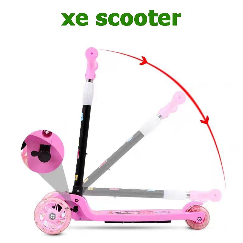 [Nhập mã TOYVUI giảm 20% tối đa 50K]Xe trượt Scooter 3 bánh có bánh xe phát sáng cho bé yêu