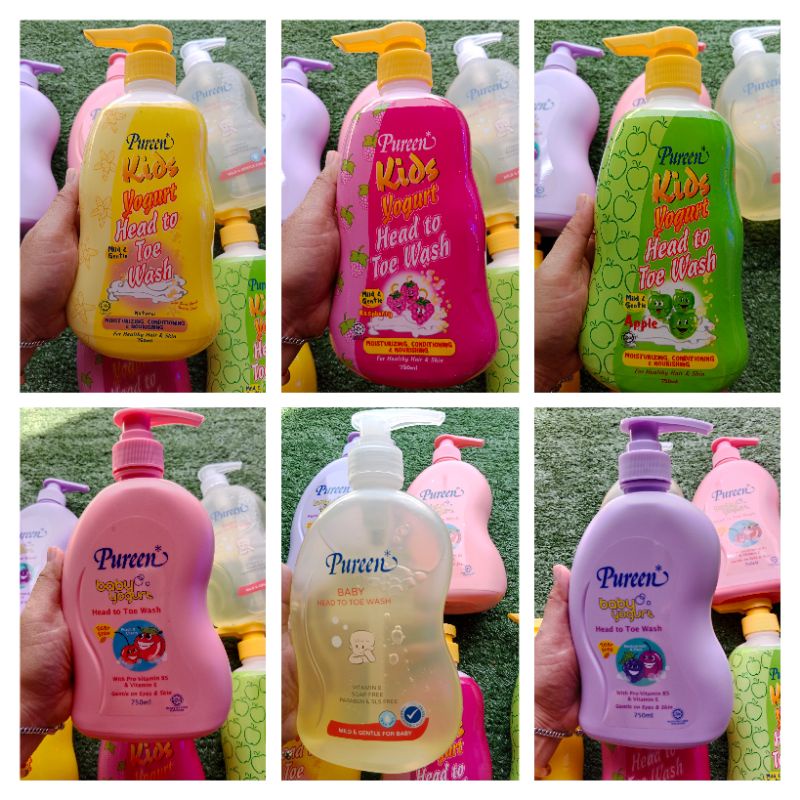 Sữa tắm gội toàn thân Pureen 750ml⚡hàng chính hãng⚡có 6 mùi hương cho bé
