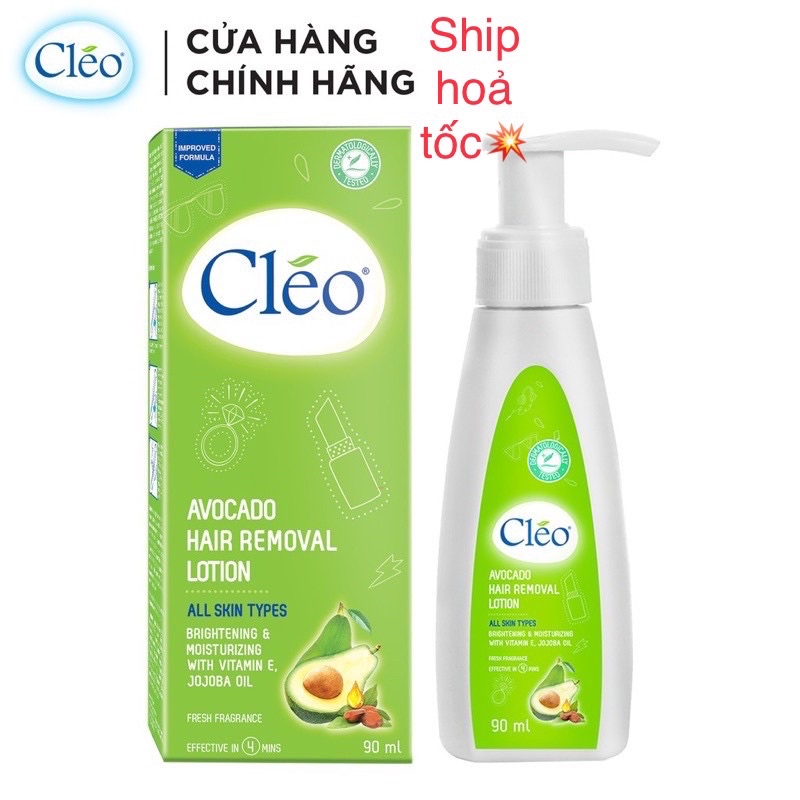Tẩy Lông Cléo - Tẩy Lông Dạng Lotion 90Ml - An Toàn Tẩy Lông Vùng Kín(Bikini), 