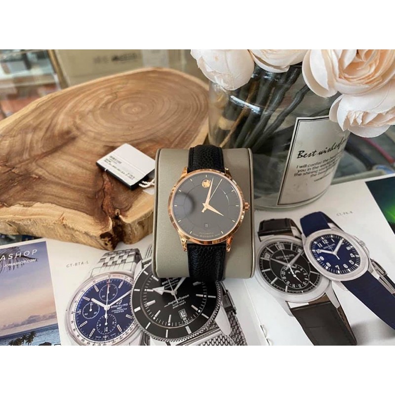 Đồng Hồ Movado Chính Hãng Nam 0607062 1881 Automatic Black Dial Men’s Watch