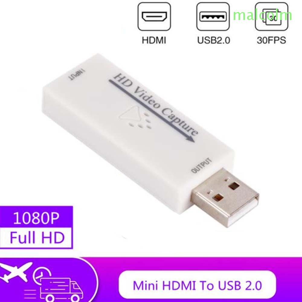 MALCOLM OBS HDMI to USB 2.0 for Computer Capture Card Video Capture Card 1080P Game Record Game Recorder USB2.0 HD HDMI-Compatible to USB HDMI Video Capture Card/Multicolor