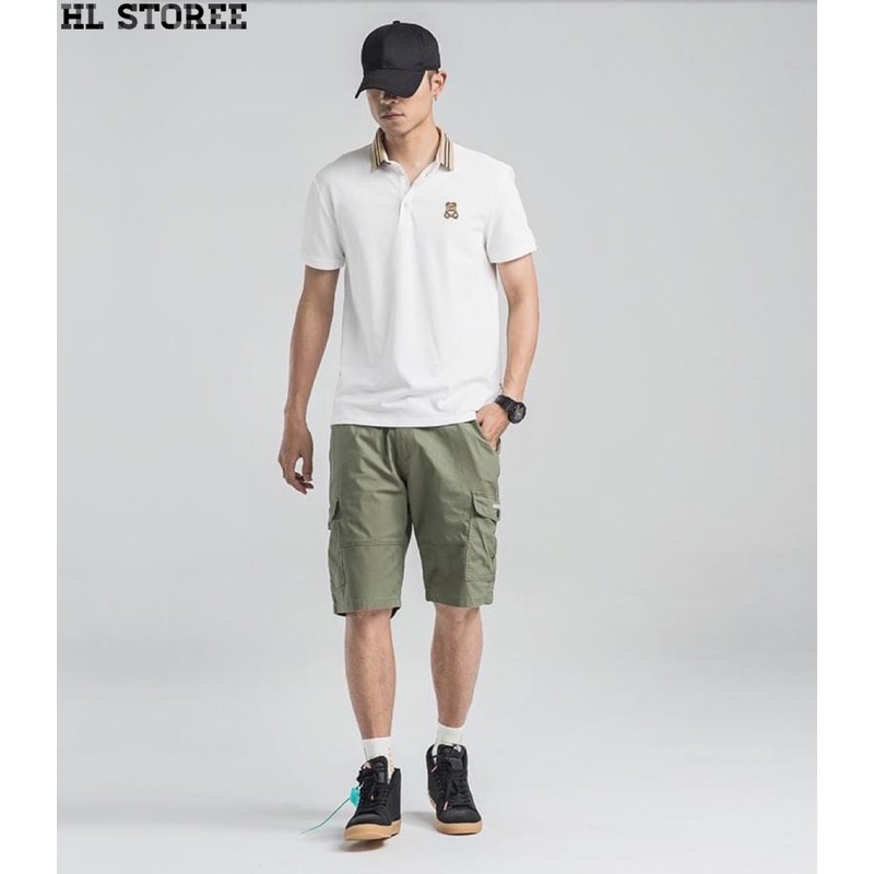 Áo thun Polo nam cổ bẻ thêu Gấu vải cá sấu Cotton xuất xịn, chuẩn form,sang trọng-lịch lãm | BigBuy360 - bigbuy360.vn