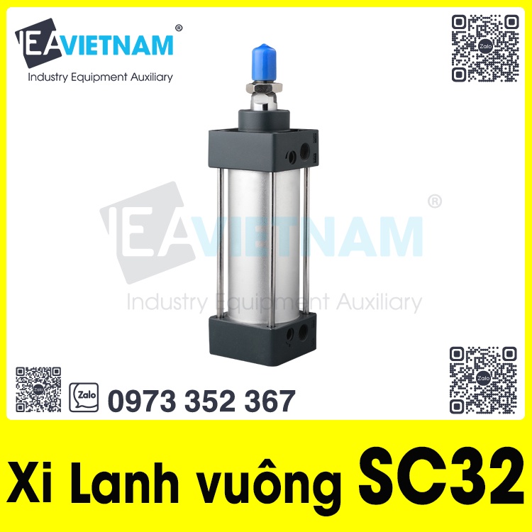 Xi lanh khí nén SC 32 SC32 SC32x25 SC32x50 SC32x75 SC32x100 SC32x125 SC32x150 SC32x175 SC32x200 SC32x250