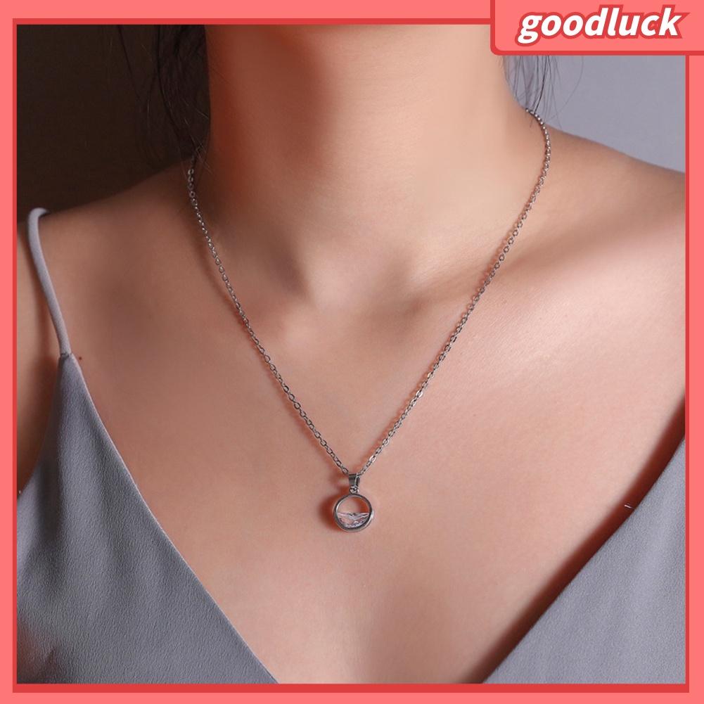 Set Dây Chuyền + Đôi Khuyên Tai Mặt Tròn Đính Đá Thời Trang Cho Nữ