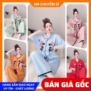 Đồ bộ nữ mặc nhà phom to tay cánh dơi in hình chuột mickey in hoạt hình dễ thương DBKIHTN59