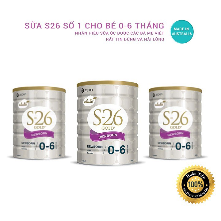 Sữa S26 gold 900g Số 1,Úc Nhập Khẩu (ĐẢM BẢO CHECK MÃ CHUẨN)