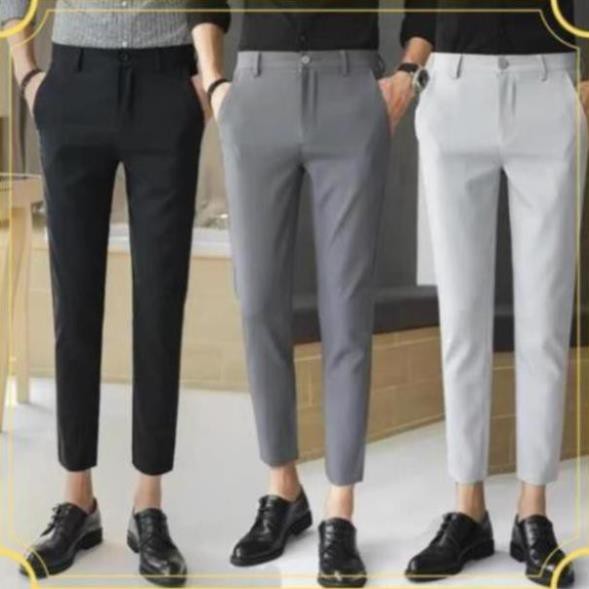 Quần tây nam ống côn dáng body, vải Tuyết Hàn co giãn cao cấp, trẻ trung năng động và lịch lãm [Thời trang nam]