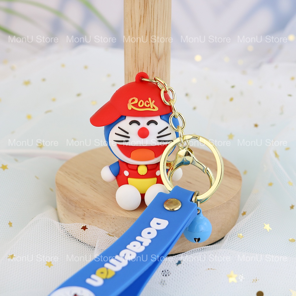 Móc khóa DORAEMON DOREMON đội nón hip hop SIZE 6.5CM dễ thương cute MON0343