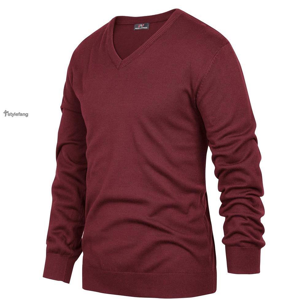 Sexy Mens Long sleeve Pullover Warm Slim fit Knitted Sweater Plain Soft Shirt