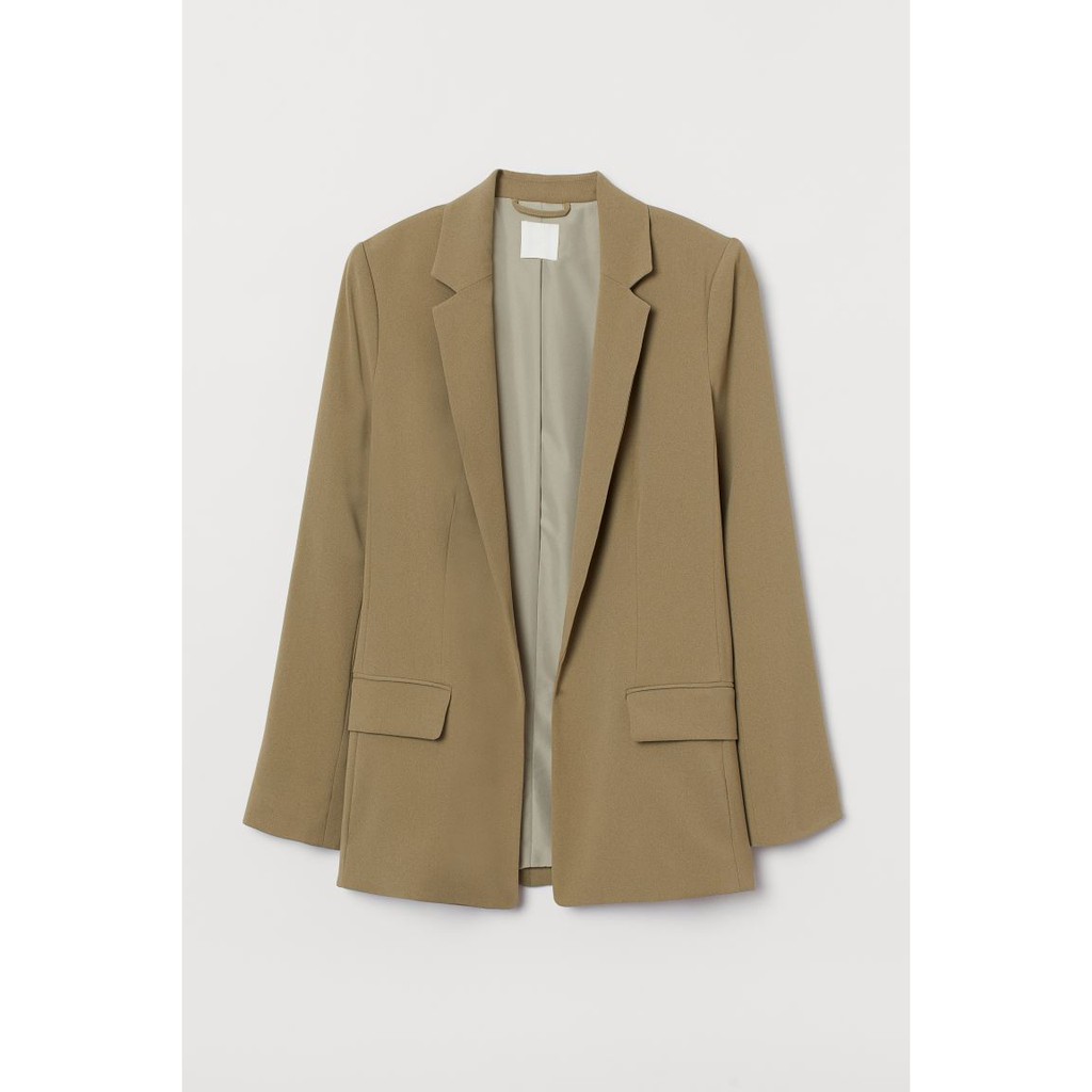 Đức - Blazer H&amp;M sale auth new tag cao cấp chính hãng 2 hai lớp có lót độn vai áo vest vét khoác công sở form dài sẵn