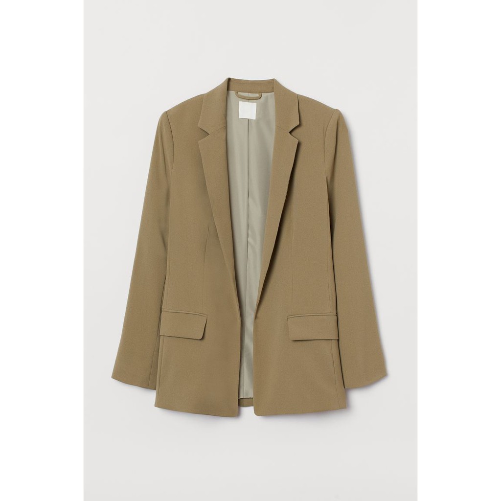 Đức - Blazer H&M sale auth new tag cao cấp chính hãng 2 hai lớp có lót độn vai áo vest vét khoác công sở form dài sẵn