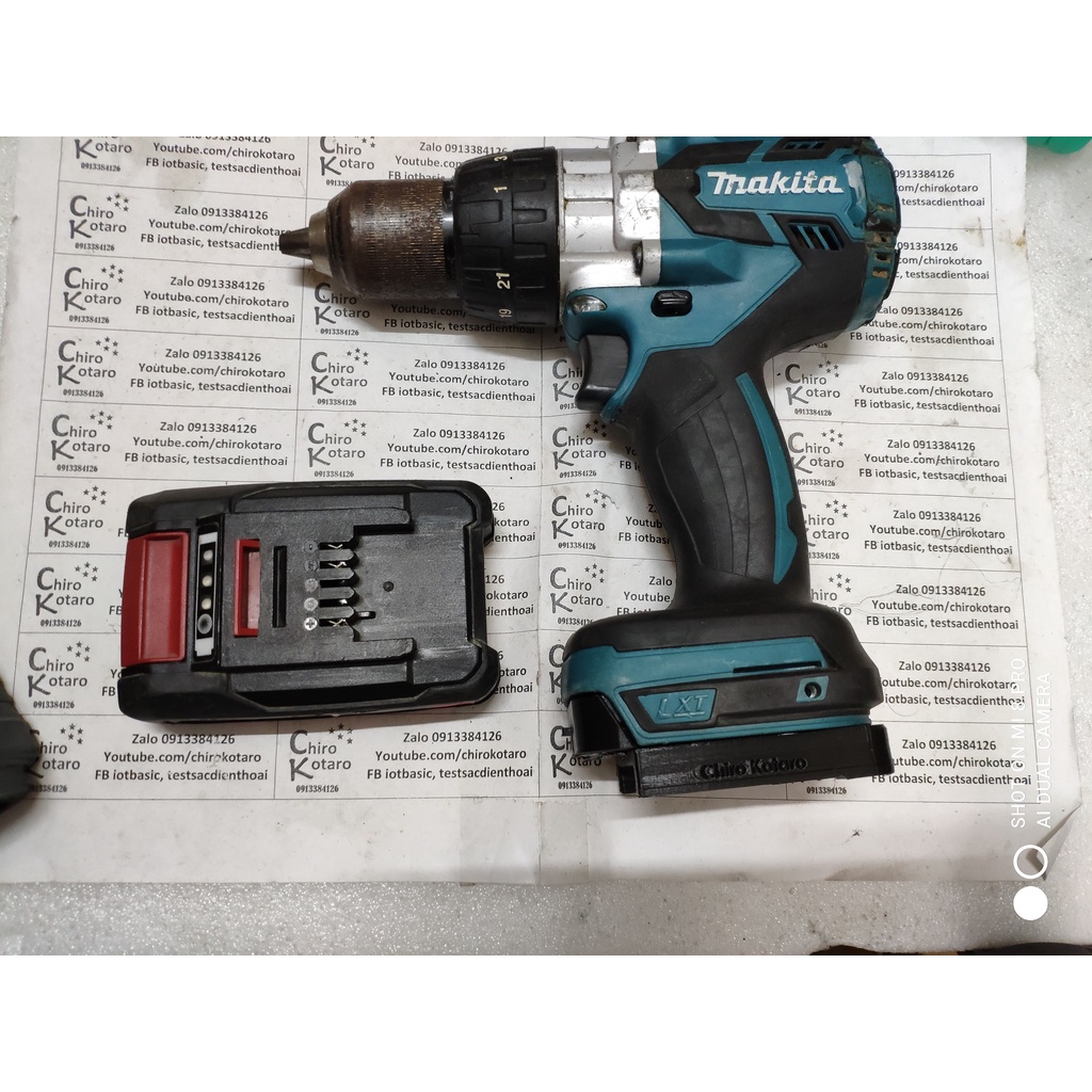 Đế chuyển pin máy Ozito 18V hệ PXBP sang dùng cho máy Makita LXT bản FULL