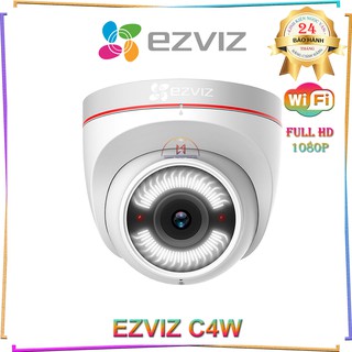 Camera Ip Wifi Dome Ezviz C4W (CS-CV228-A0-3C2WFR) Full HD 1080P Có Đèn Và Còi Báo Động