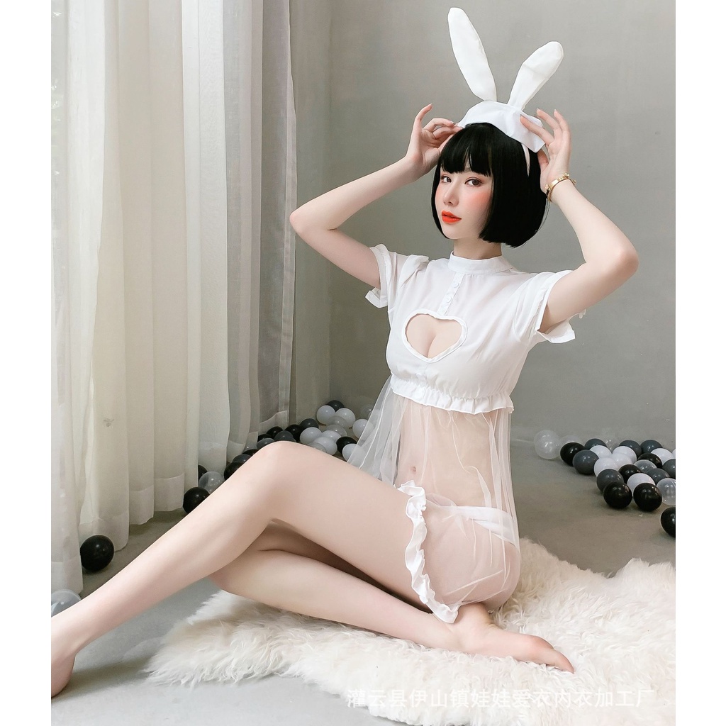 cosplay Váy ngủ  thỏ ren dáng xòe Siêu Xinh 9128