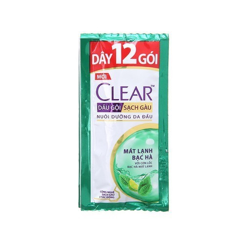 Dầu gội Clear Bạc hà Dây 12 gói