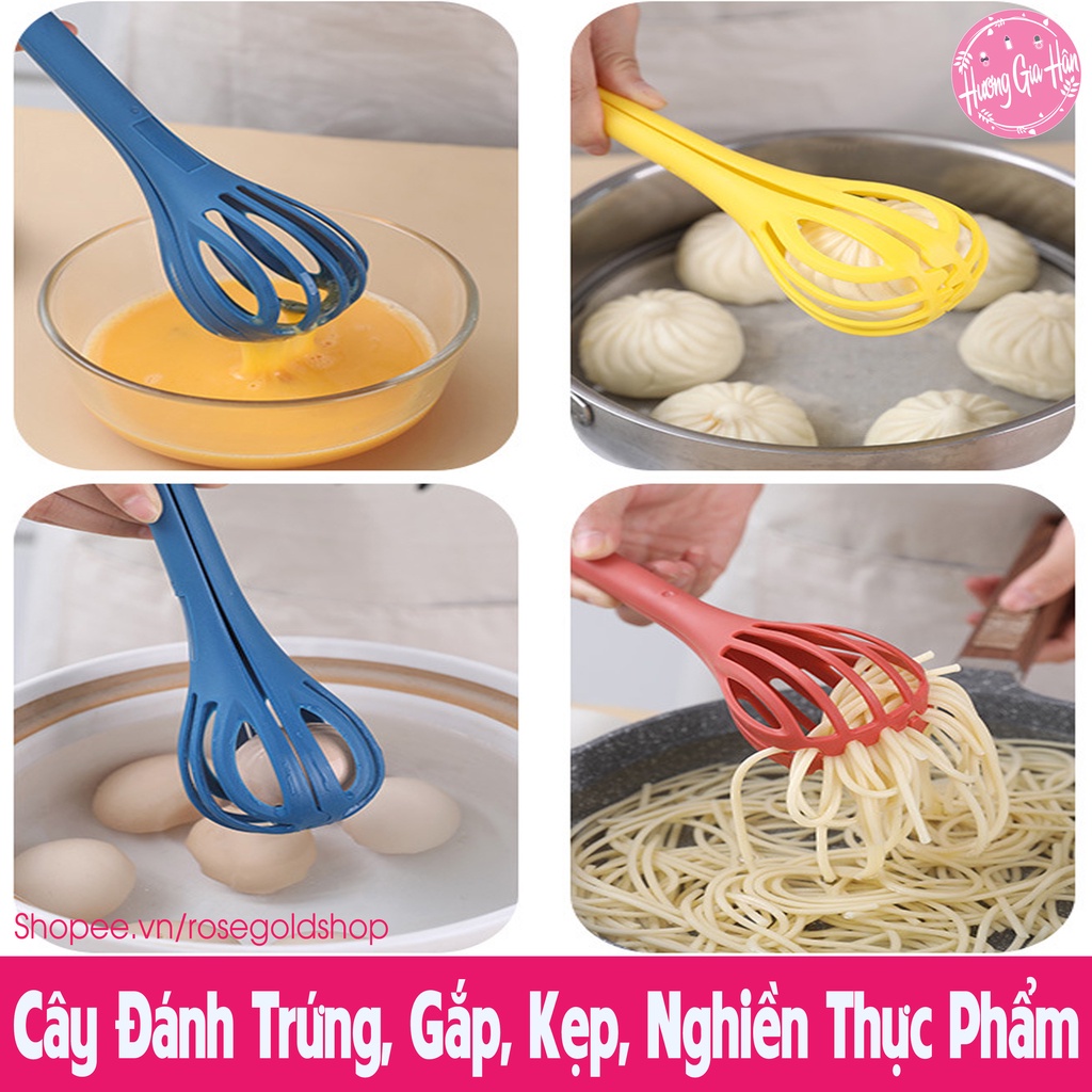 Kẹp Gắp Thức Ăn Kiêm Dụng Cụ Đánh Trứng Đa Năng Nhựa ABS Tiện Lợi Dễ Sử Dụng Cho Nhà Bếp