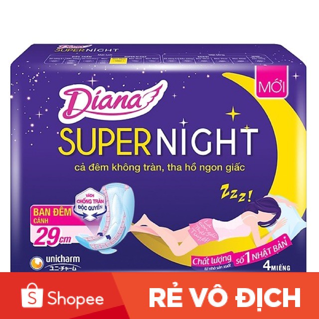 Lốc 6 Gói BVS Diana đêm 29cm