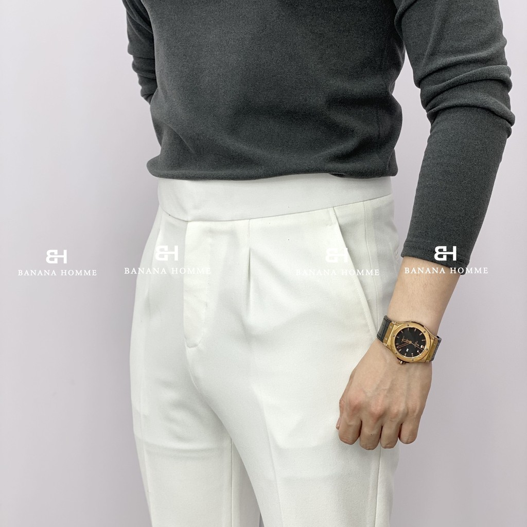 Quần Âu Nam Sidetab BANANA HOMME Cao Cấp, Cạp Cao, Phong Cách Ý 2021 | BigBuy360 - bigbuy360.vn