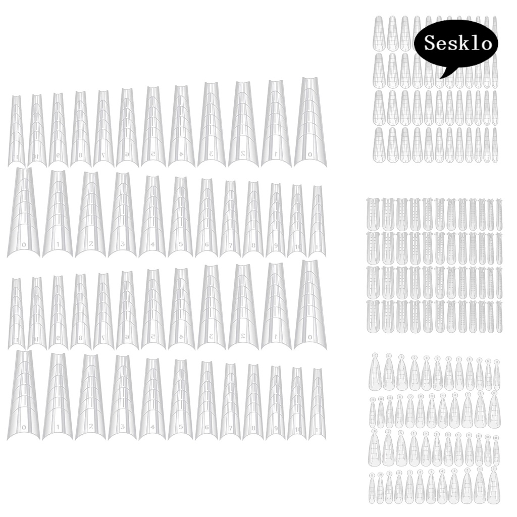 Set 120 Móng Tay Giả Trong Suốt Nối Dài Móng Nhanh Chóng