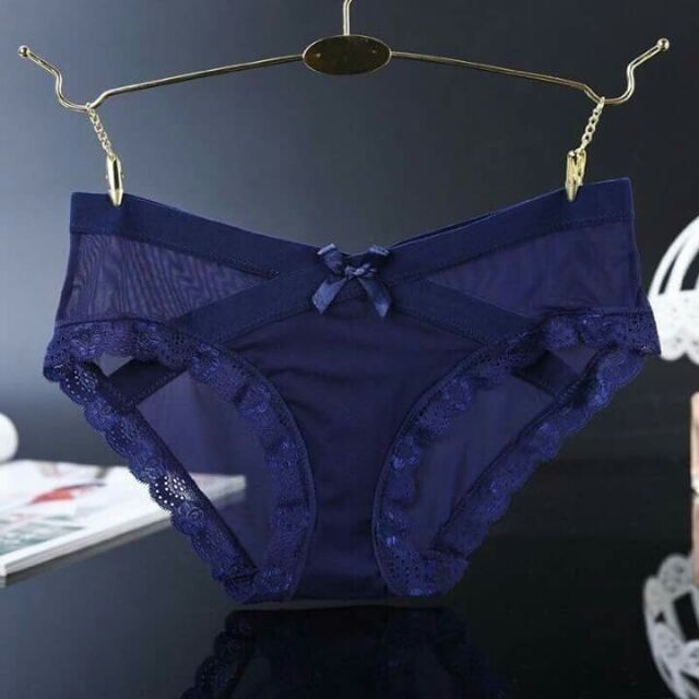 Sỉ 10 quần lót ren lưới cạp chéo siêu xinh