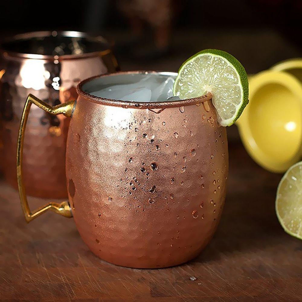 Ly Thủy Tinh Uống Bia / Cocktail Bằng Đồng Mạ Màu