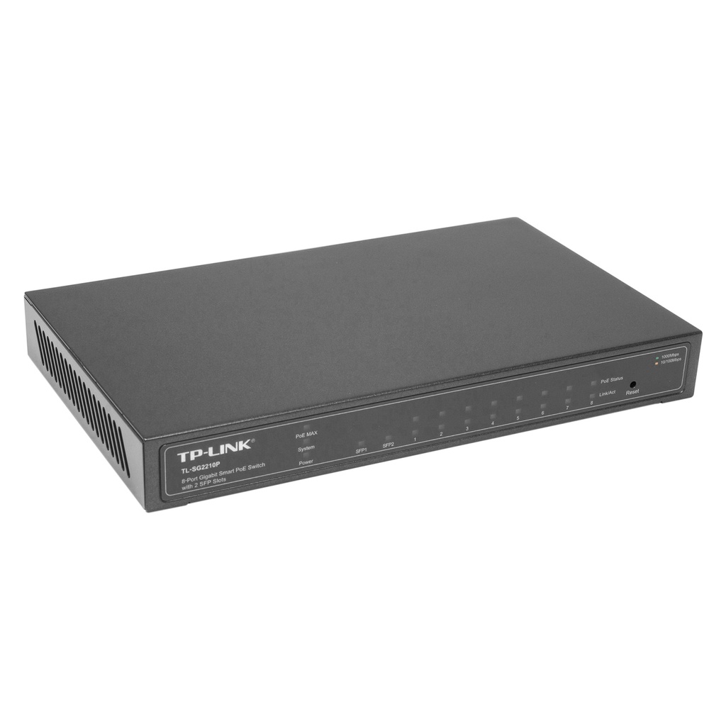 Bộ Chia Mạng, Thiết Bị Chuyển Mạch Swich 10 cổng Gigabit TL-SG2210P, 8 cổng PoE+ - Bảo Hành Chính Hãng 36 Tháng