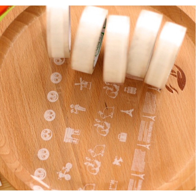 Băng dính trang trí trắng dài 10m