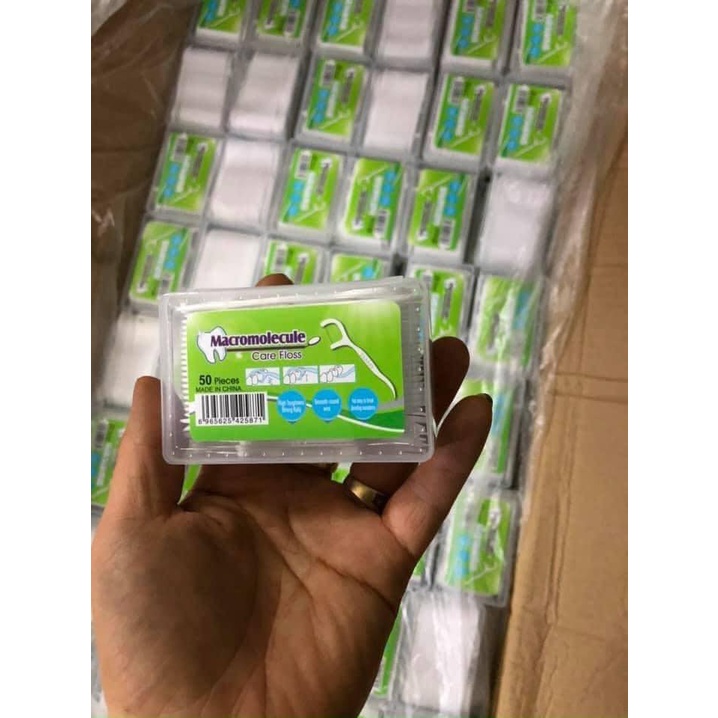 Tăm chỉ nha khoa hộp 50 chiếc chăm sóc răng miệng