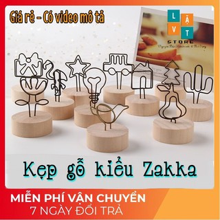 Kẹp gỗ, ghi chú, hình ảnh đám cưới làm bằng gỗ theo phong cách Zakka, Retro Nhật Bản