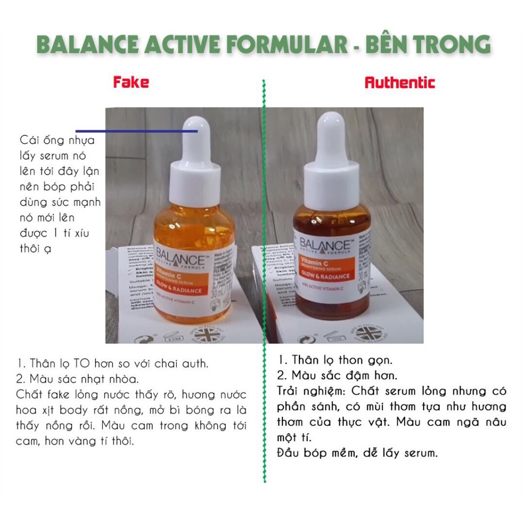 Serum Balance Vitamin C Brightening Serum Glow & Radiance - Tinh Chất VitaminC 30ml