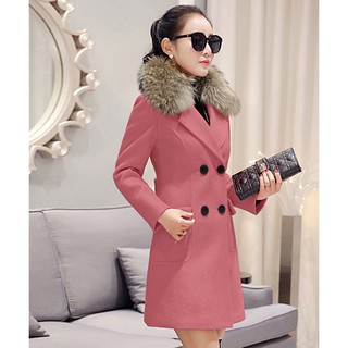 Áo khoác dạ cỗ lông Vinabrands AK5097