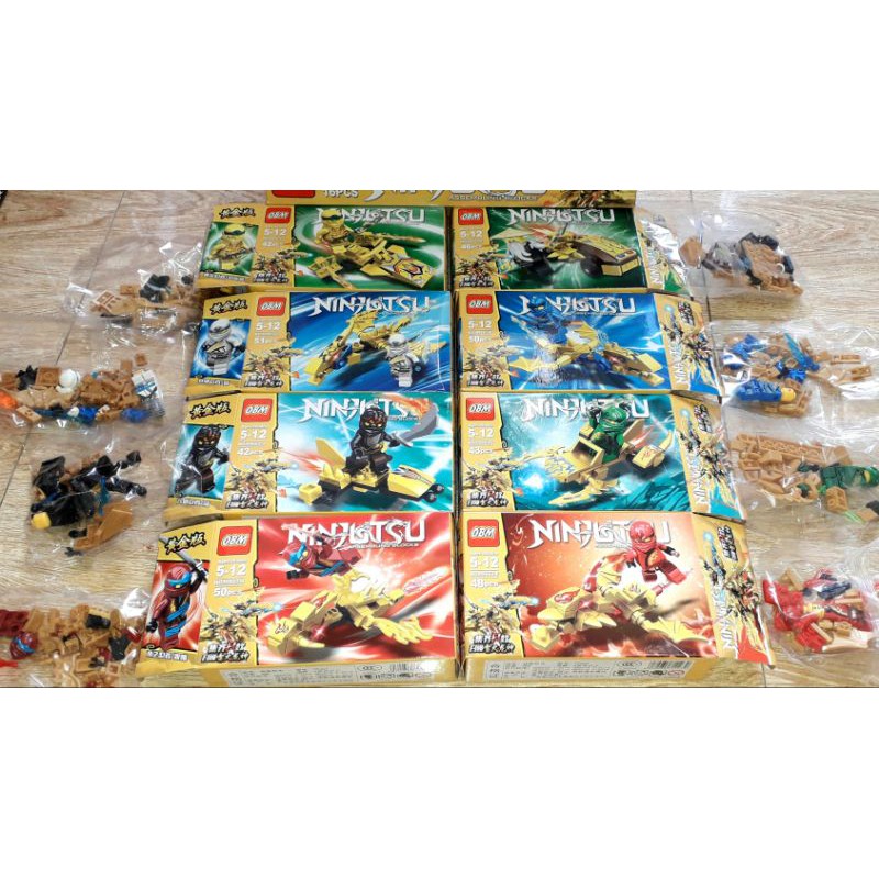 Sét Lắp ráp 8 hộp trọn bộ LegoNinja Rồng 99663 có trên 300 chi tiết bằng nhựa