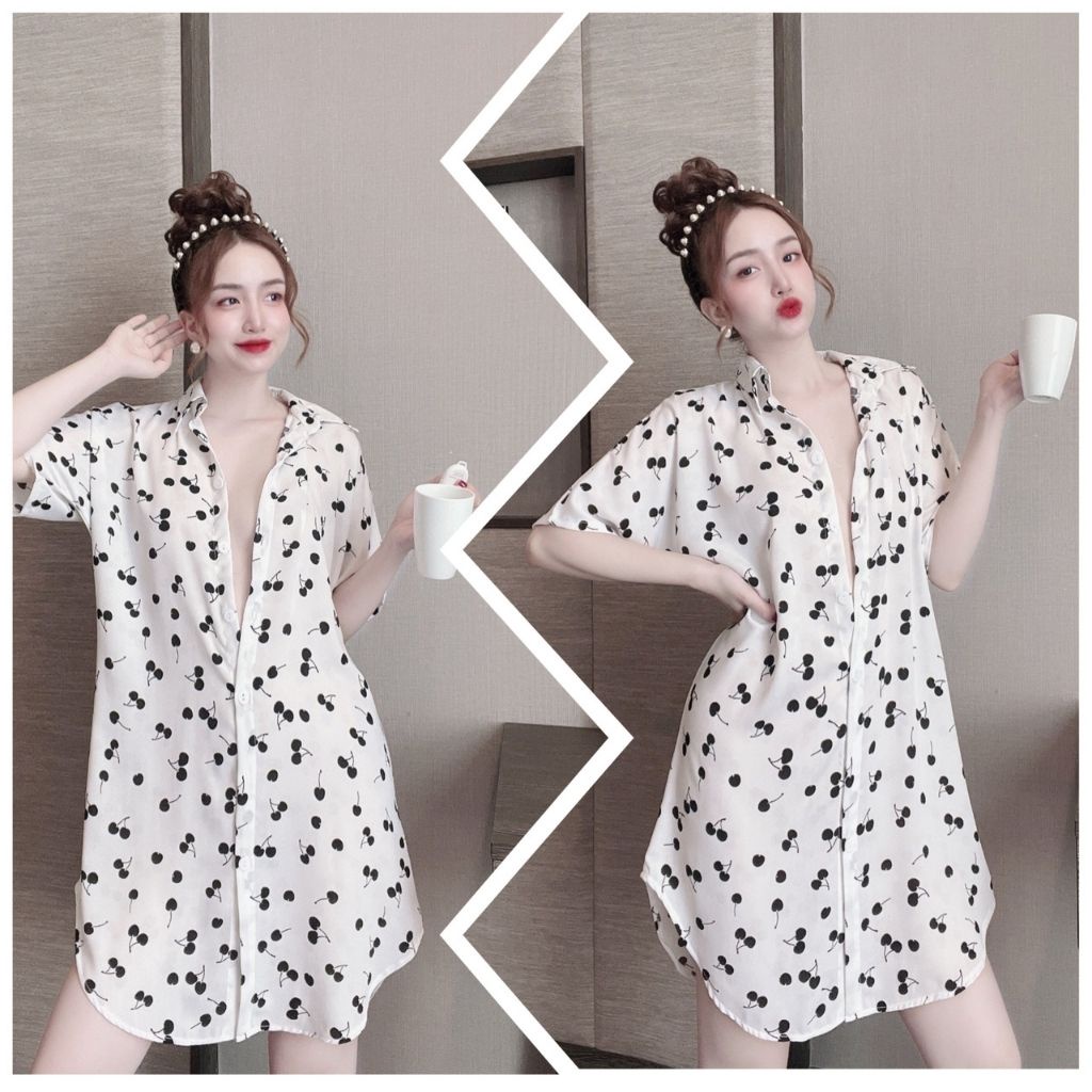 Váy ngủ áo choàng ❣️FREE SHIP❣️ Đầm ngủ sexy lụa Latin Chất Siêu Mát Dáng Siêu Xinh