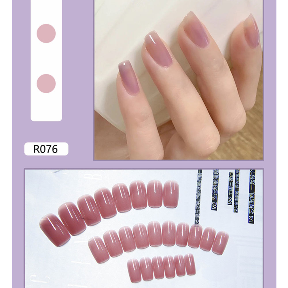 Cod In Stock New 24pcs Waterproof Fantasy Color Elegant Geometric Daisy Wearable Removable Nail Patch