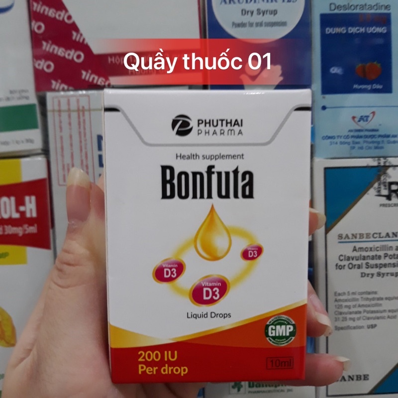 Vitamin D3 Bonfuta - Bổ Sung Vitamin D3 Và K2 Giúp Xương Và Răng Chắc Khỏe - Tăng Cường Hấp Thu