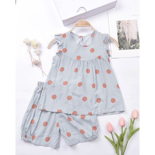 Bộ lanh lụa size đại cho bé gái