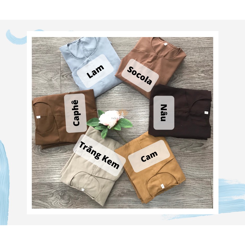 Áo Lam Đi Chùa Nữ, Vạt Hò Truyền Thống, Vải Loại Tốt Loại 1, Chất Vái Mát, Không Nhăn
