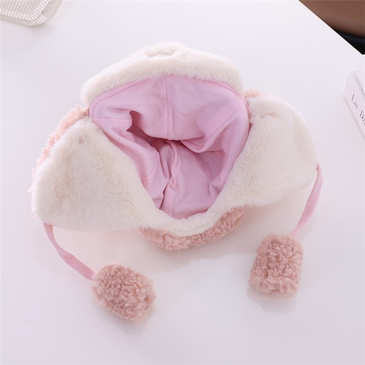 Mũ lông ấm áp phong cách hoạt hình thu đông cho bé