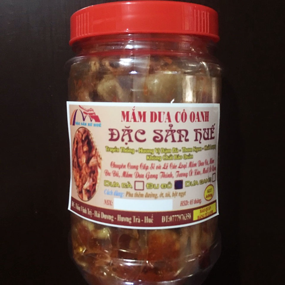 Mắm dưa cà đu đủ xứ Huế 400g - Đặc sản Huế