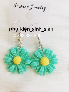 Bông tai hoa cúc 7 màu