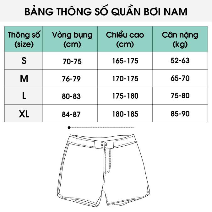 Quần shorts Nam đi biển, đi bơi TOKYOLIFE chống thấm nước tiện dụng, năng động X7SHP-001C