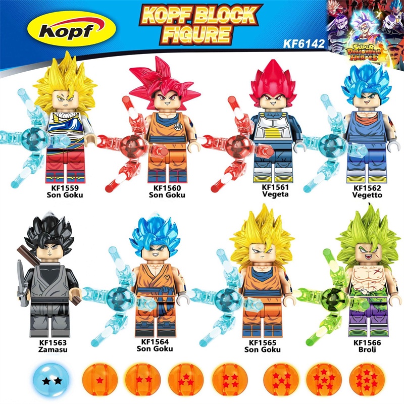 1 bộ mô hình nhân vật Son Goku Vegeta trong Dragon Ball Z