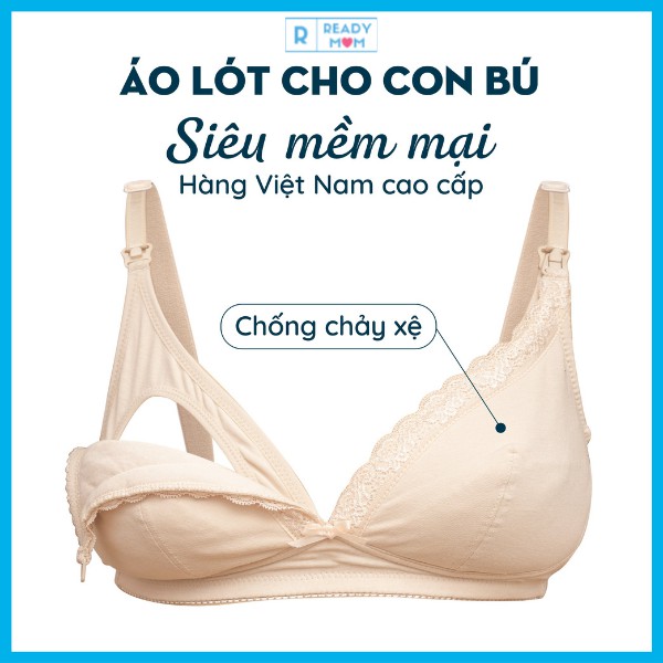 Áo Lót Cho Con Bú| Áo Ngực Bầu Viền Ren| Hàng Việt Nam| Chống Chảy Xệ| Mềm| Không Gọng| Đệm Mỏng