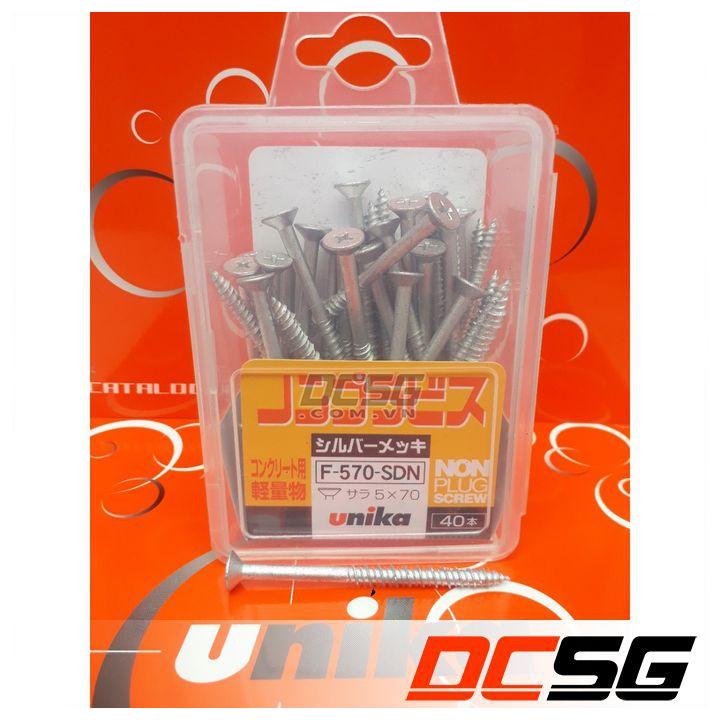Ốc vít bắt tường, bê tông đầu bằng Unika mã F | DCSG